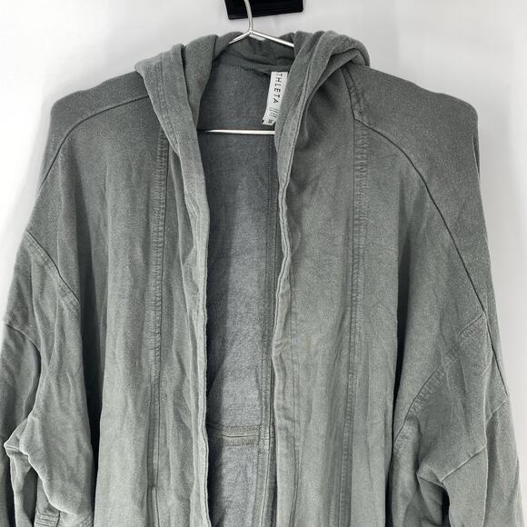 Athleta Mantra Yoga Wrap Oversized Hooded Cardigan Gray Women's Size XS - Picture 9 of 9